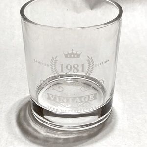 Whiskey Glass 1981 Vintage Limited Edition 1 Piece 10oz